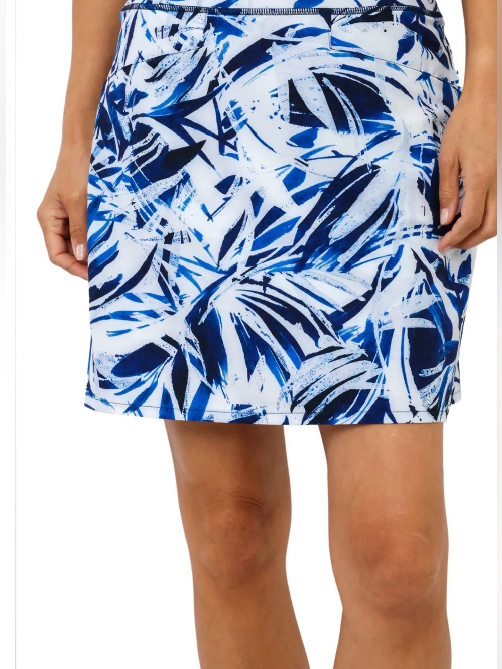 🌼🌟NEW RALPH LAUREN RLX SKORT Blue & White Palm-Print Skort